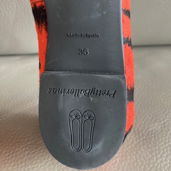 Pretty Ballerinas sz EU 36/US 5.5-6 rust orange black zebra pony - Picture 15 of 16